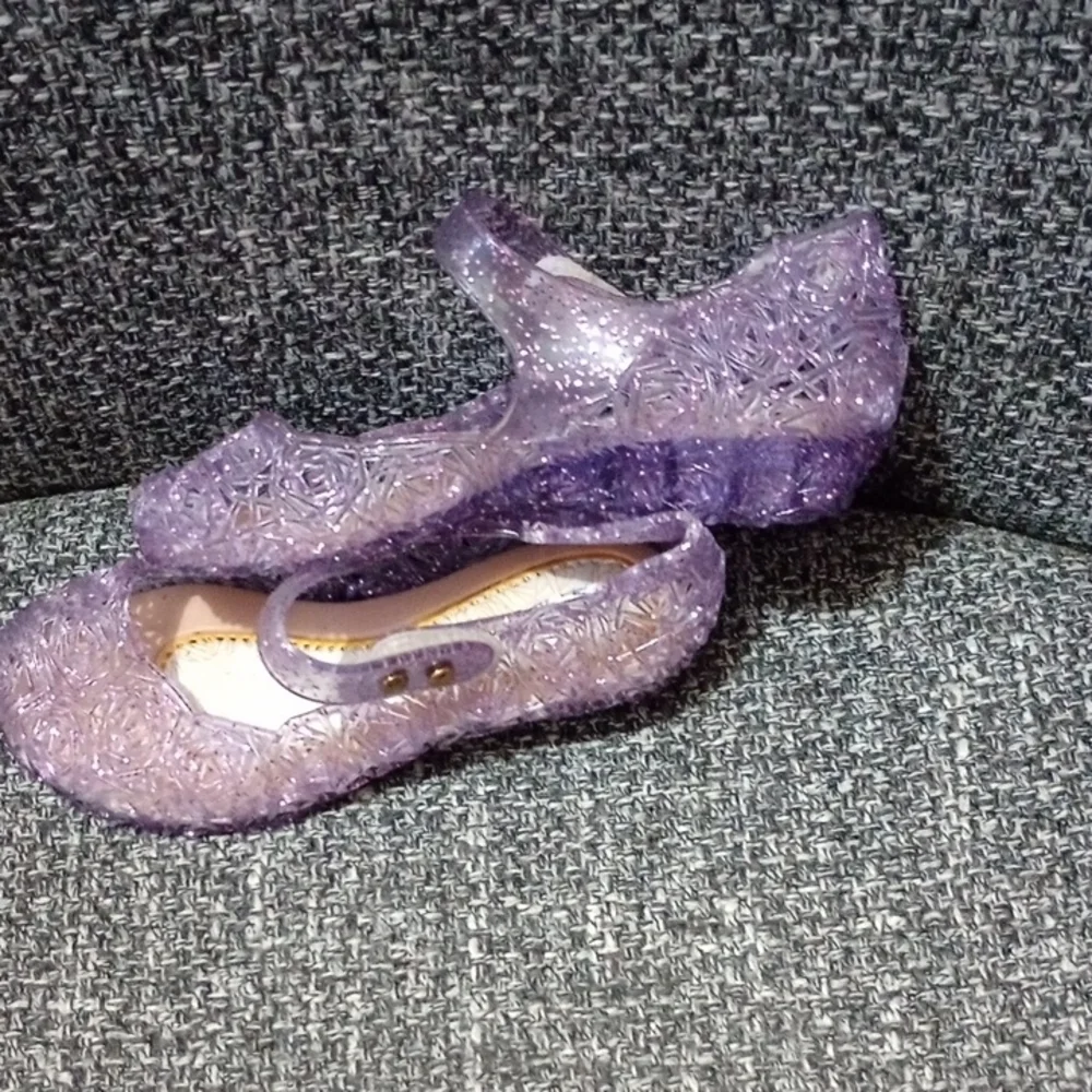 Purple Dress Shoes with Glittery Finish